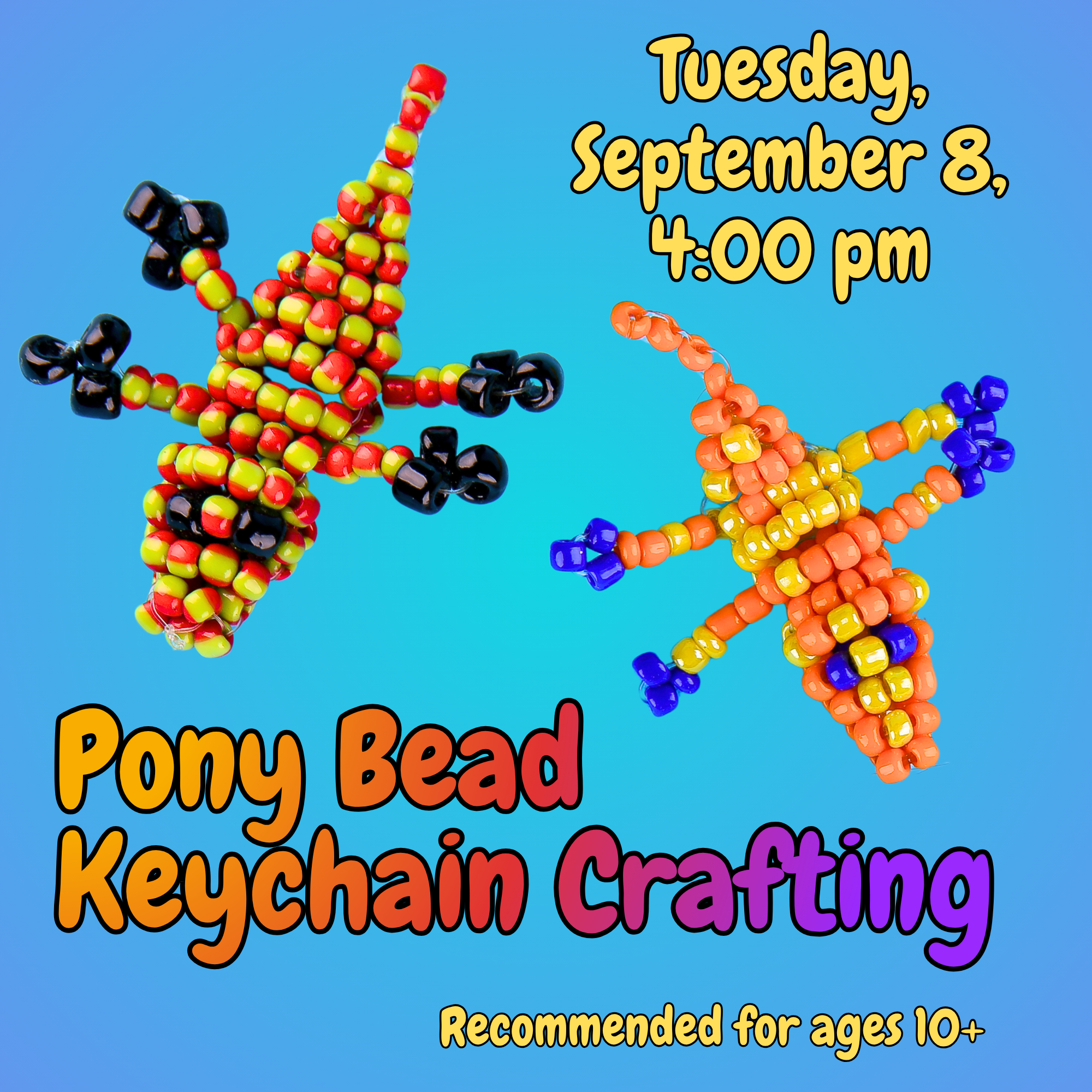 Pony Bead Keychain Crafting