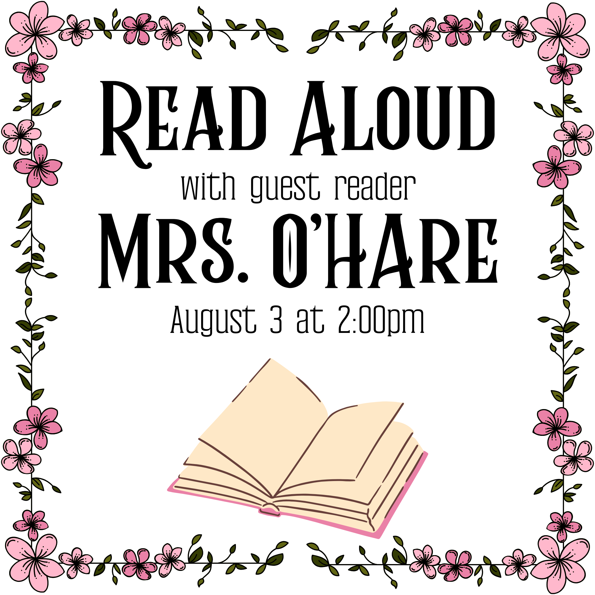 Guest Reader: Mrs. O’Hare
